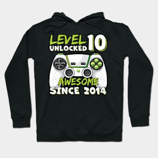 Ten 10th Birthday Decoration Boy 10yr Year Old Birthday Hoodie